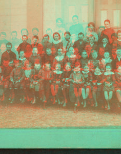 [View of unidentified students and teachers.] 1870?-1880?