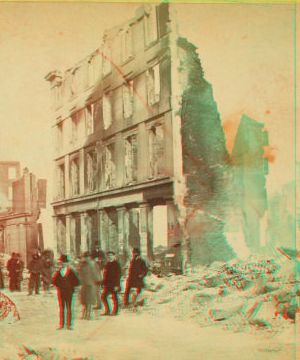 View of the ruins on Pearl St. 1872