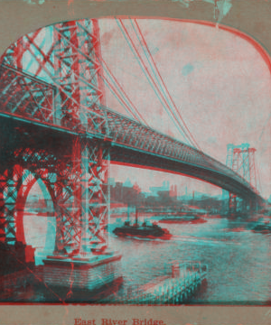 East River bridge. 1858?-1905? [ca. 1900]