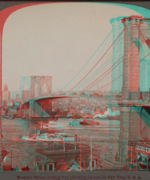 Brooklyn Bridge, looking from Brooklyn toward old New York, U.S.A. c1902 [1867?-1910?]