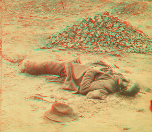 A Rebel soldier, killed in the trenches before Petersburgh. 1861-1865