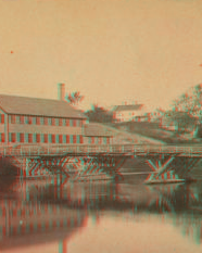 The Old Wood Bridge - Central Falls, Pawtucket, R.I. 1869?-1879?