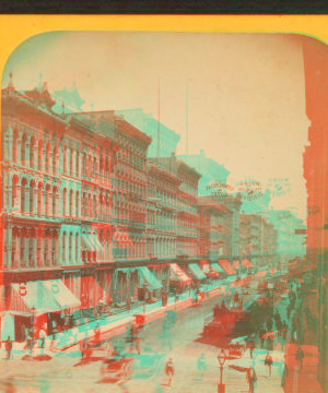 Lake Street, east from Clark. 1865?-1915?