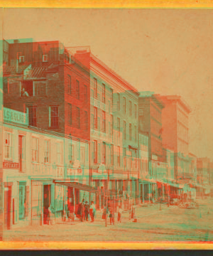 View Water Street, from Union Street, Wheeling, W. Va. 1870?-1885? [ca. 1863?]