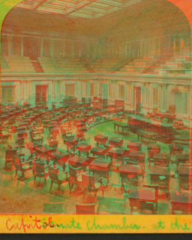 Senate Chamber at the Capitol. 1870?-1895?