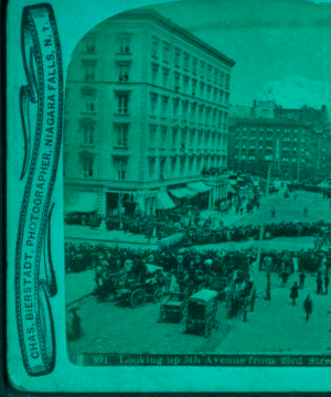 Looking up 5th Avenue from 23rd Street. June 24, 1875 1859-1899