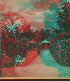 [Pathway leading to a pavilion.] 1860?-1905?