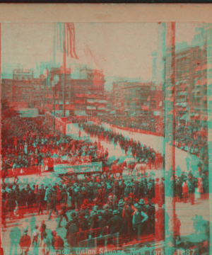 Labor Day Parade, Union Square, New York, 1887. 1859-1899 September 1887