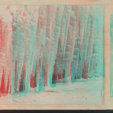 Below Niagara in winter. [Icicles.] [1859?-1885?] [ca. 1860]