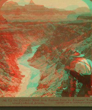 Up the Colorado River from Pyrite Point to Zoroaster Tower. c1902-1903