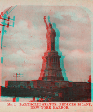 Bartholdi statue, Bedloe's Island, New York Harbor [The Statue of Liberty]. 1865?-1910? [ca. 1900]