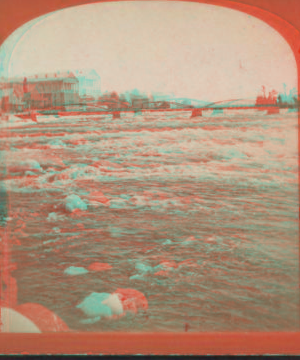 Rapids and Goat Island Bridge. [1860?-1875?]