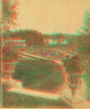 [Colorized view of a garden.] 1859?-1885?