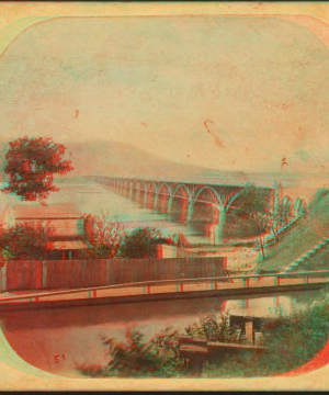 Susquehannah [sic] Bridge, five miles above Harrisburgh [sic]. Length 7/8 mile. 1860?-1870?