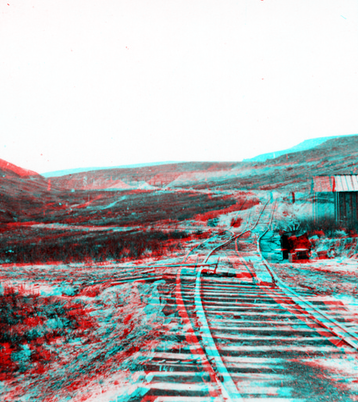 The Old Z, or a portion of the track at the head of Echo before the completion of the tunnel. Summit County, Utah. 1869