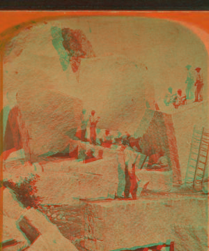 Quarrying granite for Mormon Temple. [1870] 1870?-1875?