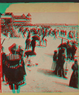 On the Coney Island Beach. [1865?]-1919