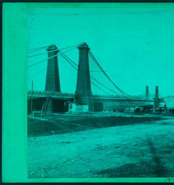 Suspension Bridge, from the Canada side. 1860?-1905