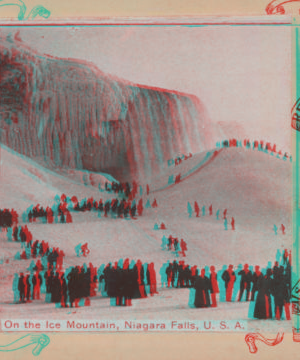 On the ice mountain, Niagara Falls, U. S. A.. [1860?-1885?]