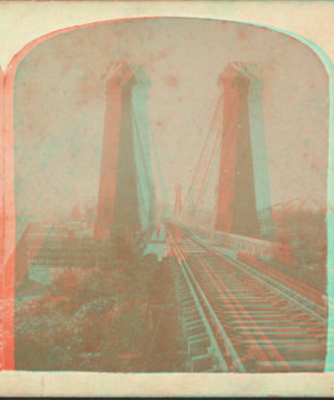 Suspension Bridge [Niagara Falls]. 1860?-1905