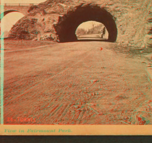 View in Fairmount Park. Tunnel. 1860?-1910?