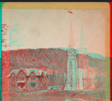 Church and school house at West Rock, Westville, Conn. 1870?-1890?