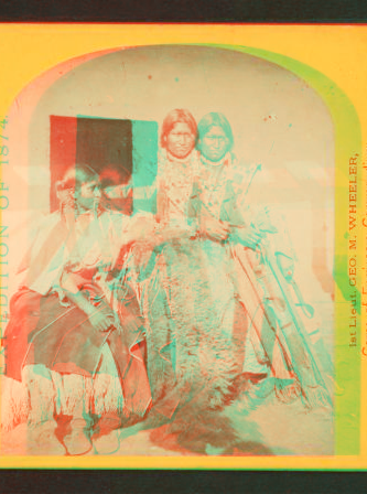 Jicarilla brave and squaw, lately wedded. Abiquiu Agency, New Mexico. 1874