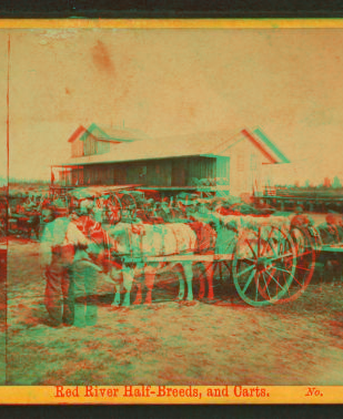 Red river half-breeds, and carts. 1862?-1875?