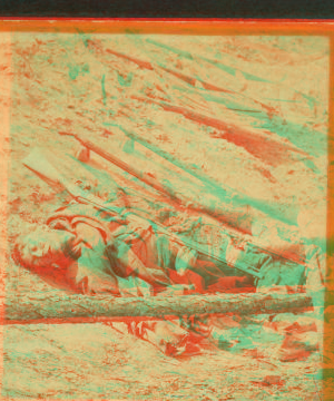 A dead Rebel soldier, as he lay in the trenches of Fort Mahone, called by the soldiers "Fort Damnation." 1861-1865