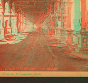 View in Fairmount Park. Lower deck, Callowhill St. bridge. 1860?-1910?