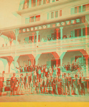 Glendon House. Group of people posing. 1870?-1895?