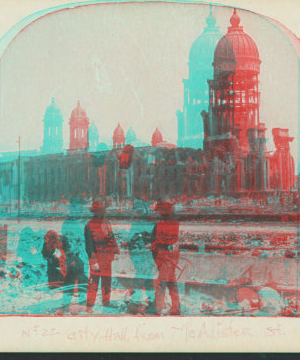 City Hall from McAllister St., looking northeast. 1906