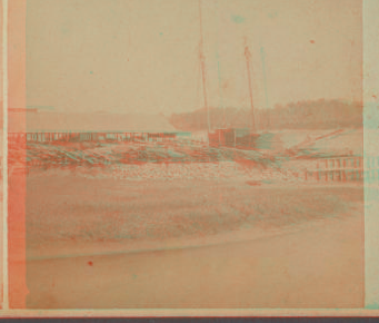 Lumber wharf at Salisbury Point. 1865?-1890?