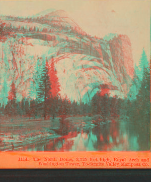 The North Dome, 3,725 feet high, Royal Arch and Washington Tower, Yo-Semite Valley, Mariposa County. 1864?-1874?