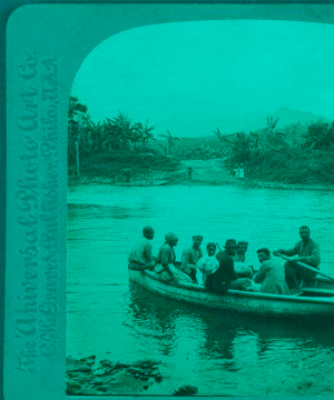 Crossing the Rio Grande, Jamaica. 1899