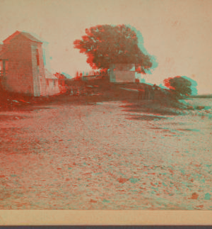 [Unidentified summer resort showing cottages, Salisbury.] 1865?-1890?