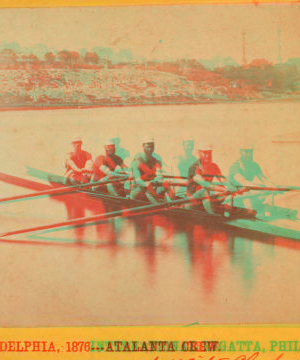 International regatta, Philadelphia, 1876. Atalanta crew (New York city club). 1860?-1910?