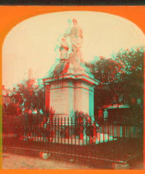 Soldiers' Monument, Charlestown, decorated by 5th Maryland regiment. 1875