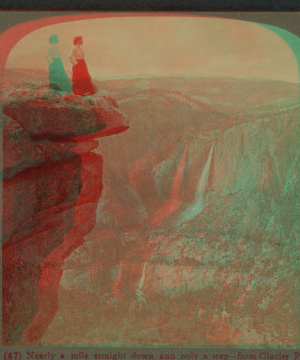 Nearly a mile straight down, and only a step, Glacier Point (N.W.), Yosemite, Cal. 1893-1904