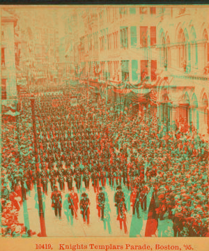 Knights Templars parade, Boston, 95. 1895 1859?-1901?