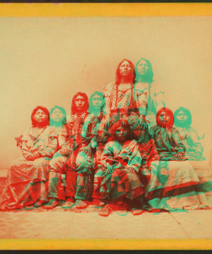 [Group portrait of Indians, including children.] 1865?-1885?