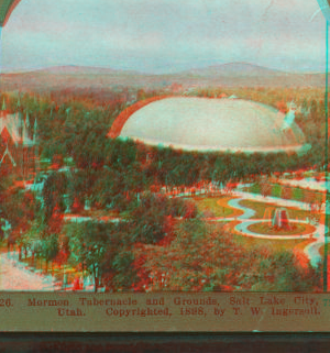 Mormon Tabernacle and grounds, Salt Lake City, Utah. 1865?-1910? c1898