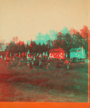 [Decoration day crowds at cemetery in Kirkwood.] 1870?-1895?