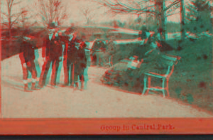 Group in Central Park. [1859?-1895?]