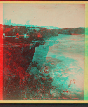 Table Rock, looking down the River, Niagara. 1860?-1895?