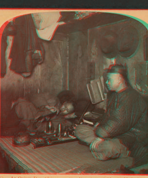 An Opium Den, Chinatown, San Francisco, California. 1868?-1900? 1898