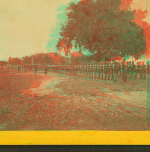 Dress parade of the 1st South Carolina Colored Regiment. 1880?-1891? 1861-1865 one view copyright 1904