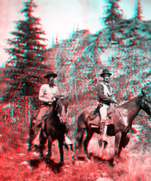 Views among the Rocky Mountains of Colorado. Camp scene