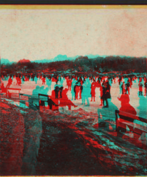 Skating scene in Central Park, winter 1866. [1860?-1875?]