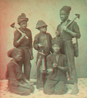 Chimney Sweeps. Savannah, Ga, 1870. March 1870